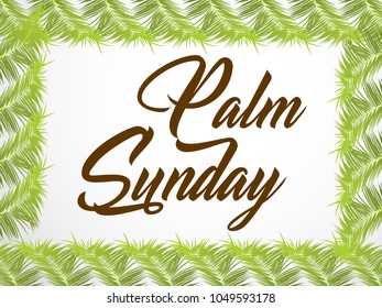 nice and beautiful abstract for Palm Sunday with nice and creative design illustration of a palm leaf in a background.