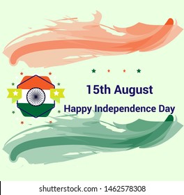 nice and beautiful abstract or poster for 15th of August or Independence Day of India with Ashoka Chakra creative design illustration.