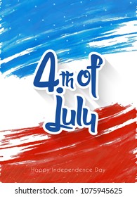 nice and beautiful abstract or poster for 4th of July or Independence Day of USA with nice and creative design illustration in a background, 4th of July.