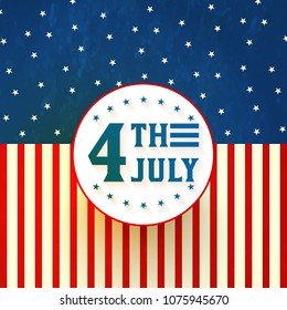 nice and beautiful abstract or poster for 4th of July or Independence Day of USA with nice and creative design illustration in a background, 4th of July.