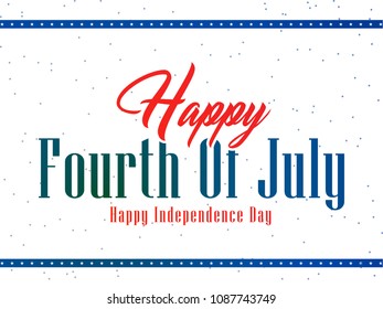 nice and beautiful abstract or poster for 4th of July or Independence Day of USA with nice and creative design illustration . 