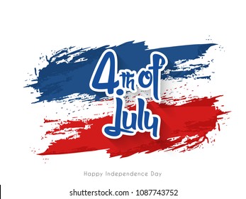 nice and beautiful abstract or poster for 4th of July or Independence Day of USA with nice and creative design illustration . 