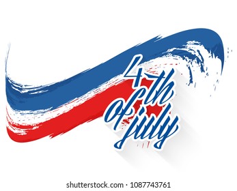 nice and beautiful abstract or poster for 4th of July or Independence Day of USA with nice and creative design illustration . 