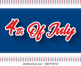 nice and beautiful abstract or poster for 4th of July or Independence Day of USA with nice and creative design illustration . 