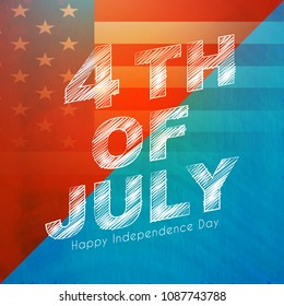 nice and beautiful abstract or poster for 4th of July or Independence Day of USA with nice and creative design illustration . 