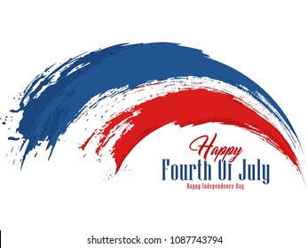 nice and beautiful abstract or poster for 4th of July or Independence Day of USA with nice and creative design illustration . 