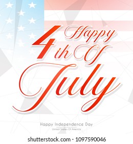 nice and beautiful abstract or poster for 4th of July or Independence Day of USA with nice and creative design illustration.
