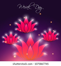 nice and beautiful abstract or poster for Buddha Purnima or Vesak Day or Wesak Day with nice and creative design illustration.