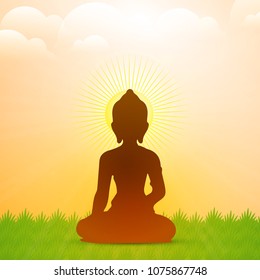nice and beautiful abstract or poster for Buddha Purnima or Vesak Day or Wesak Day with nice and creative design illustration of Lord Buddha.