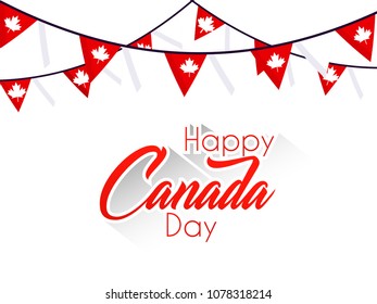 nice and beautiful abstract or poster for Canada Day or 1st of July with nice and creative design illustration.