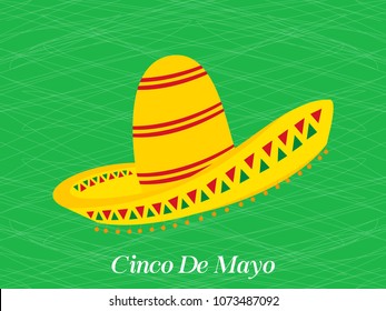 nice and beautiful abstract or poster for Cinco De Mayo with creative sombrero design illustration in a background.