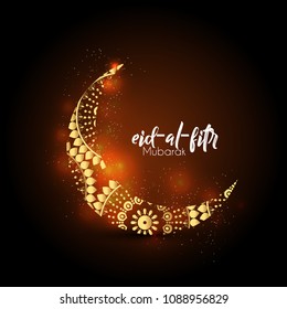 nice and beautiful abstract or poster for Eid Mubarak or Ramadan Kareem or Eid Al Fitr with nice and creative design illustration.
