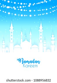 nice and beautiful abstract or poster for Eid Mubarak or Ramadan Kareem or Eid Al Fitr with nice and creative design illustration.