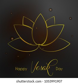 Nice and beautiful abstract or poster for Happy Vesak Day with nice and creative design illustration, WesaK Day, Buddha Purnima.