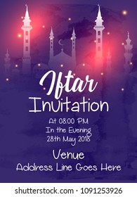 nice and beautiful abstract or poster for Iftar Party Celebration or Invitation with creative design illustration.