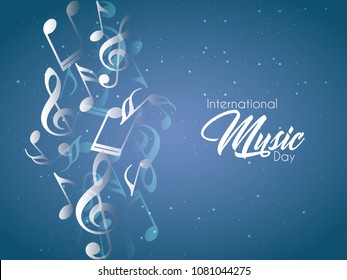 nice and beautiful abstract or poster for International Music Day or Music Background with nice and creative design illustration.