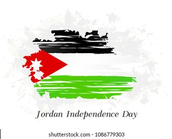 nice and beautiful abstract or poster for Jordan Independence Day with nice and creative design illustration, 25th of May.