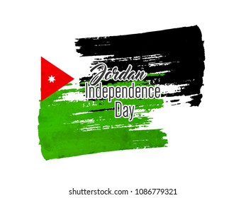 nice and beautiful abstract or poster for Jordan Independence Day with nice and creative design illustration, 25th of May.