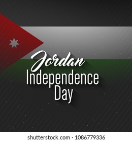 nice and beautiful abstract or poster for Jordan Independence Day with nice and creative design illustration, 25th of May.