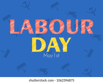nice and beautiful abstract or poster for Labour Day or May 1st with nice and creative design illustration in a background.