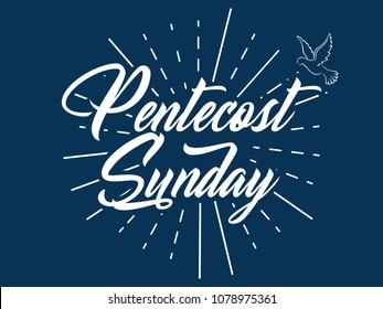 nice and beautiful abstract or poster for Pentecost Sunday with nice and creative design illustration in background.