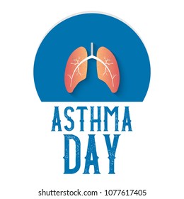 nice and beautiful abstract or poster for World Asthma Day with nice and creative design illustration.