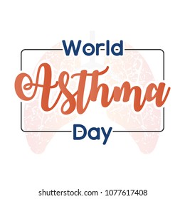nice and beautiful abstract or poster for World Asthma Day with nice and creative design illustration.