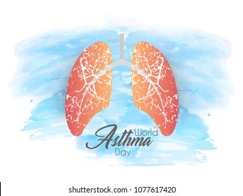 nice and beautiful abstract or poster for World Asthma Day with nice and creative design illustration.