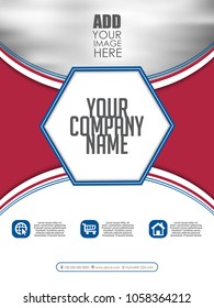 nice and beautiful business flyer or brochures with creative design illustration in a background.