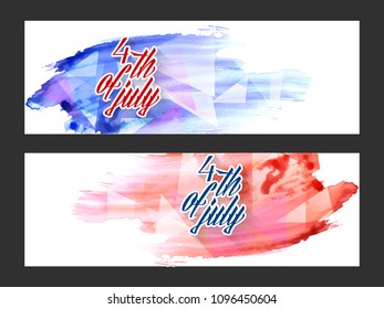 nice and beautiful header or banner for 4th of July or Independence Day of USA with nice and creative design illustration.