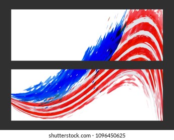 nice and beautiful header or banner for 4th of July or Independence Day of USA with nice and creative design illustration.