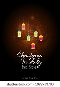 nice and beautiful sale abstarct or poster for Christmas in July with nice and creative design illustration.