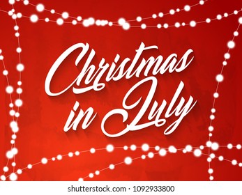nice and beautiful sale abstarct or poster for Christmas in July with nice and creative design illustration.