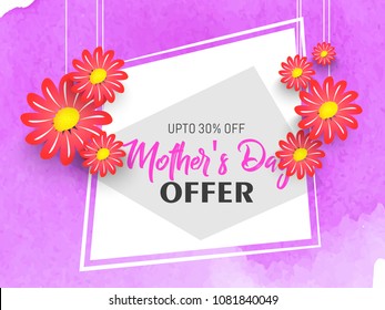 nice and beautiful sale abstract or poster for Mother's Day,  Mother's Day Offer with creative design illustration.