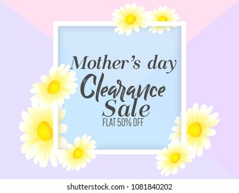 nice and beautiful sale abstract or poster for Mother's Day,  Mother's Day Clearance Sale with creative design illustration.