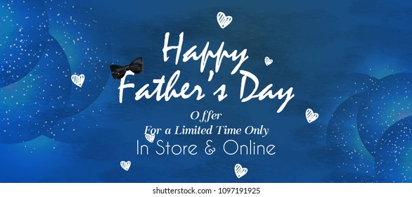 nice and beautiful sale abstract or poster for Father's Day with nice and creative design illustration, Father's Day Sale Limited Time Only.