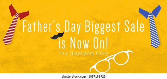 nice and beautiful sale abstract or poster for Father's Day with nice and creative design illustration, Father's Day Biggest Sale.