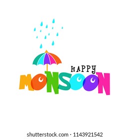 Nice and beautiful sale abstract or poster for Monsoon Huge Offer or Sale with creative design illustration.
