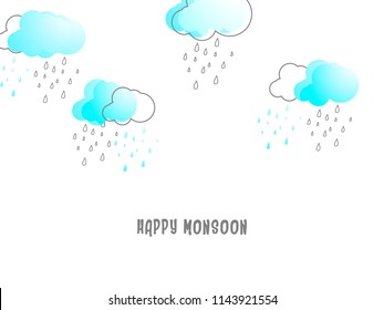 Nice and beautiful sale abstract or poster for Monsoon Huge Offer or Sale with creative design illustration.