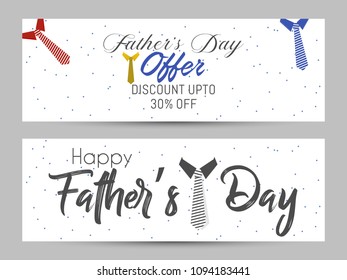 nice and beautiful sale header or banner for Father's Day with nice and creative design illustration, Father's Day Offer.