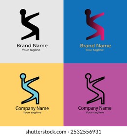 Nice beautiful unique abstract simple logo for business company or store.