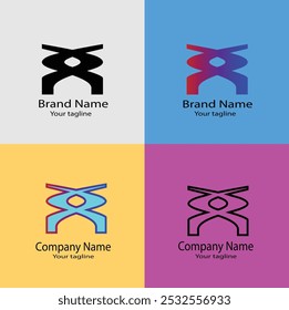 Bonito y único logotipo abstracto simple para empresa o tienda.