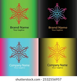 Bonito y único logotipo abstracto simple para empresa o tienda.