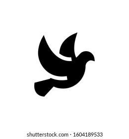 A nice bird logo.Black and white bird icon.