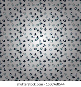 Nice birthday background on blue, white and neutral. Seamless pattern with sweet Cupcakes pattern. Vector illustration. Sweets background design.