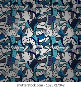 Nice birthday pattern on black, blue and white. Cupcake pattern. Vector illustration. Seamless of hand drawn vintage cute cupcakes and muffins.