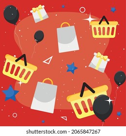 nice black friday design with items
