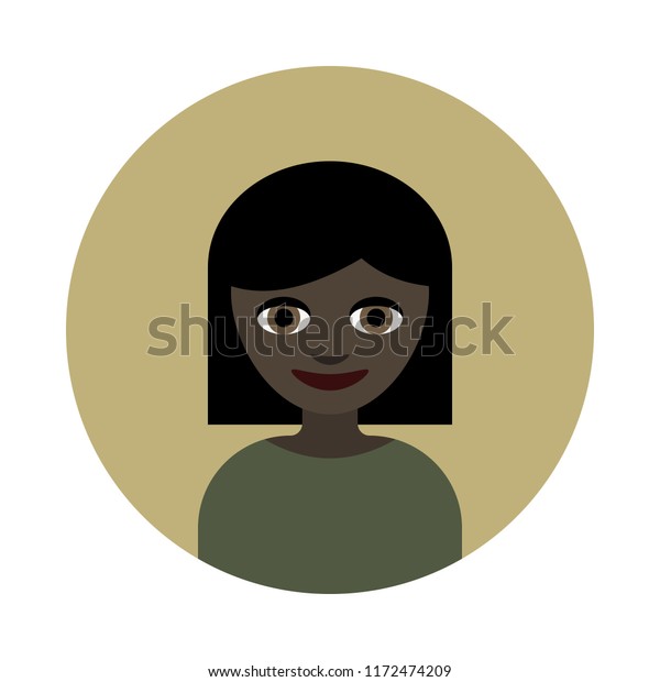Nice Black Girl Avatar Little Girl Stock Vector Royalty
