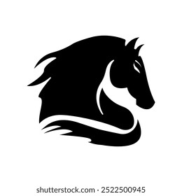 nice black horse vector icon