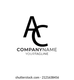 letra negra bonita logotipo de AC